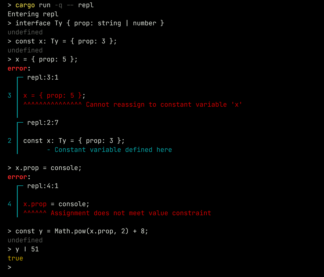 REPL in eval mode