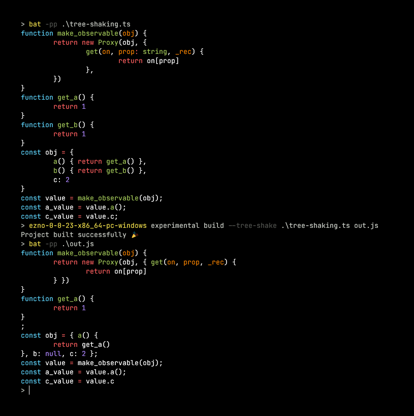 command output