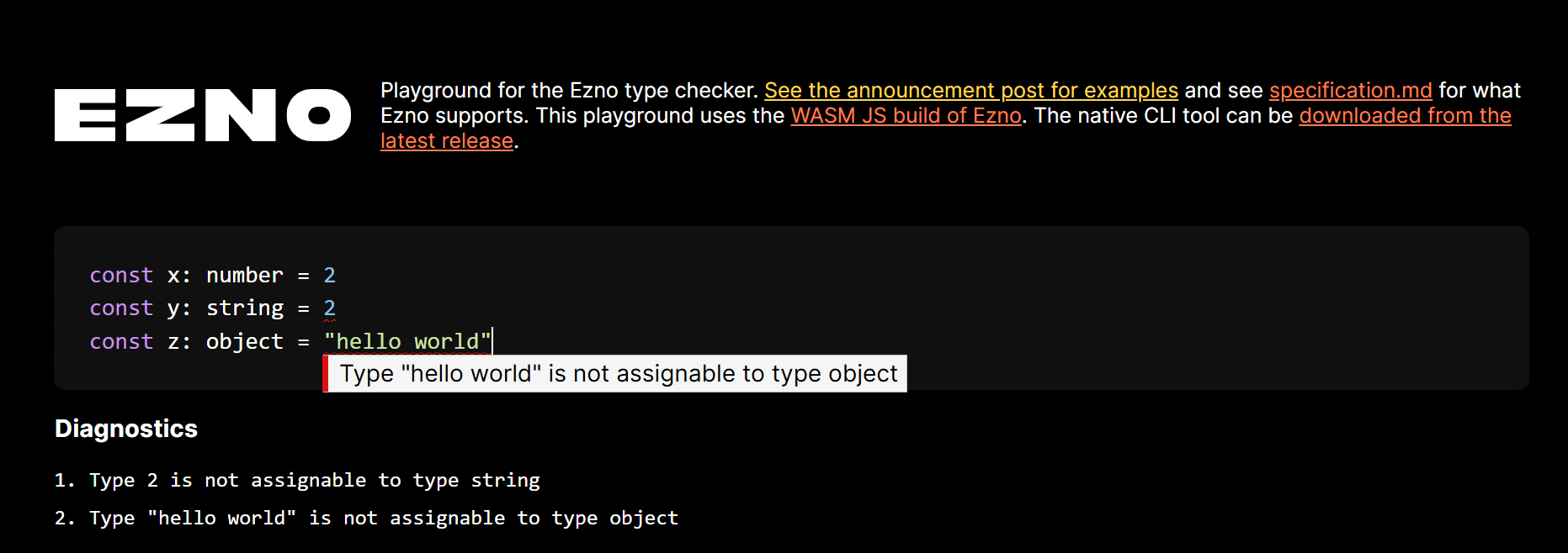 type checking playground